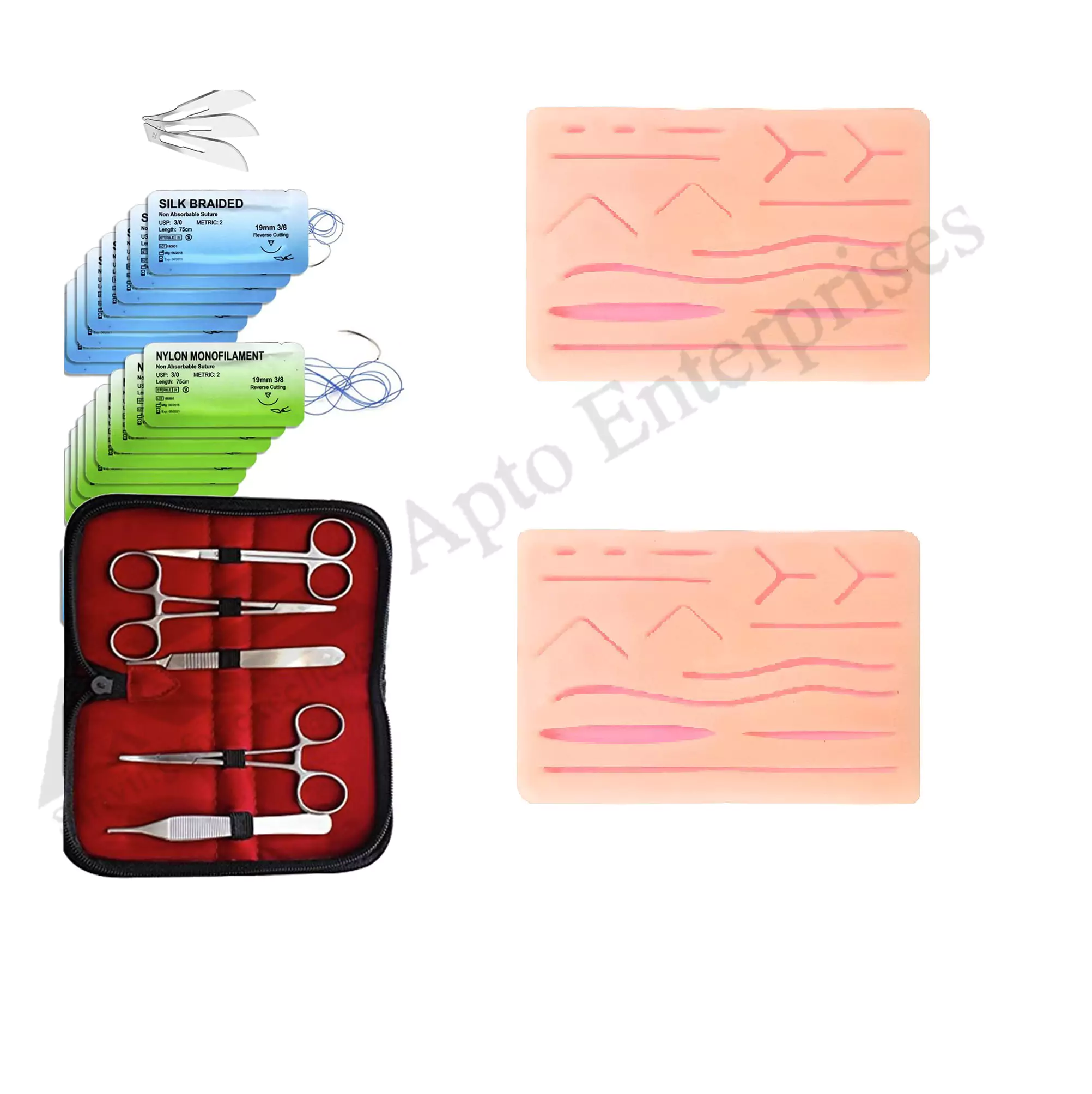 Surgical Suture Practice Kit with Suture Pad