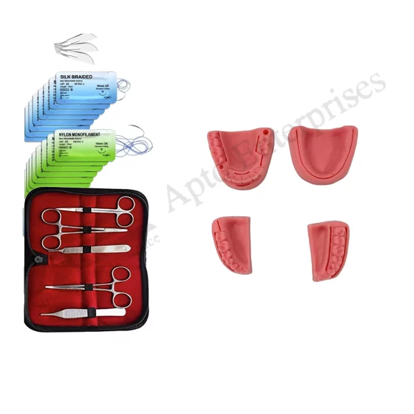 Professional Suture Training Set with Silicone Practice Pad