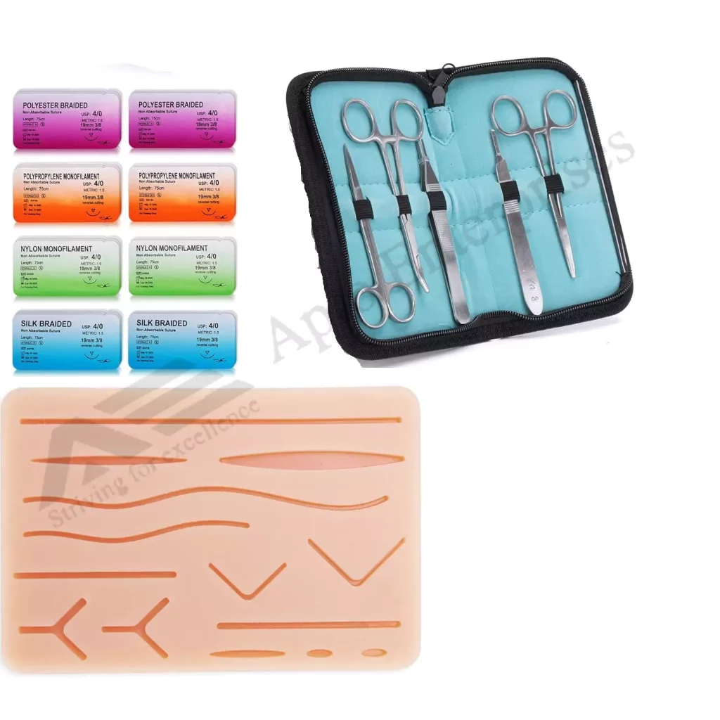 Advanced Suture Training Kit with Dual-Tone Suture Pad — Uncategorized instrument by Apto